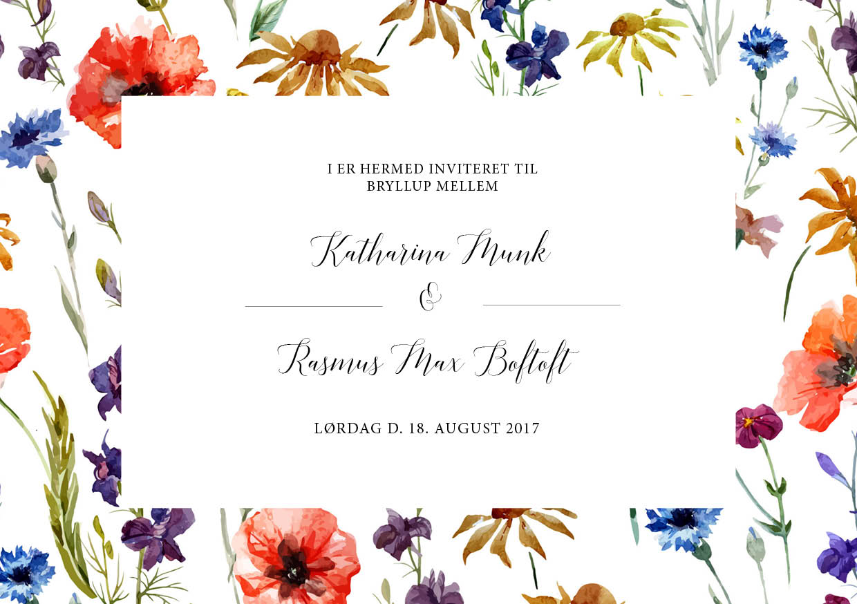 Invitationer - Katharina & Rasmus 